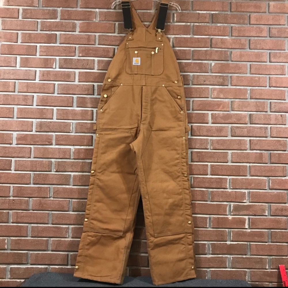 Carhartt overall insulated bibs 34 x 30